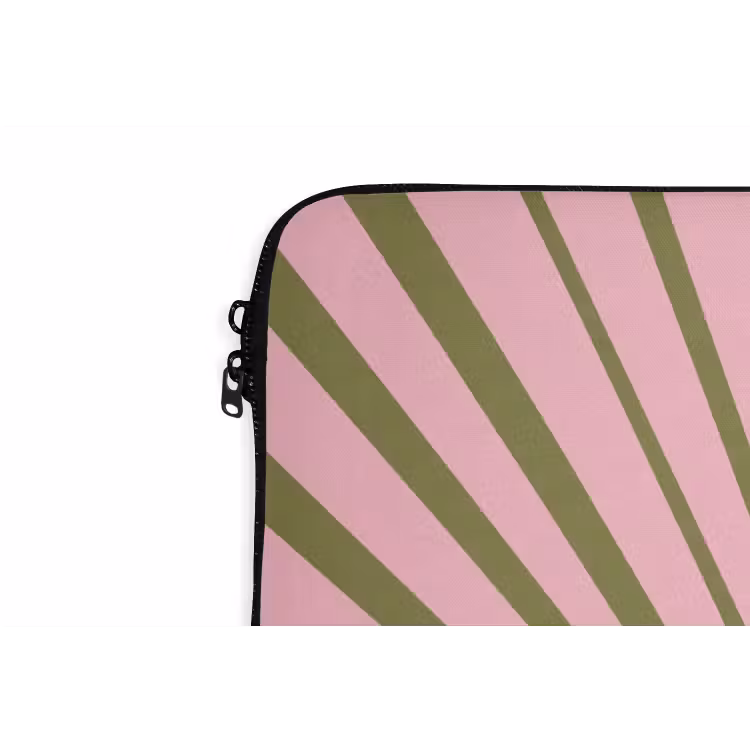 Laptophoes - Abstract - Stralen - Grafisch - Roze - Groen — 6