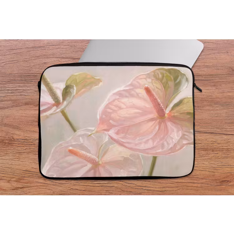 Laptophoes - Bloemen - Pastel - Abstract - Natuur - Groen — 2