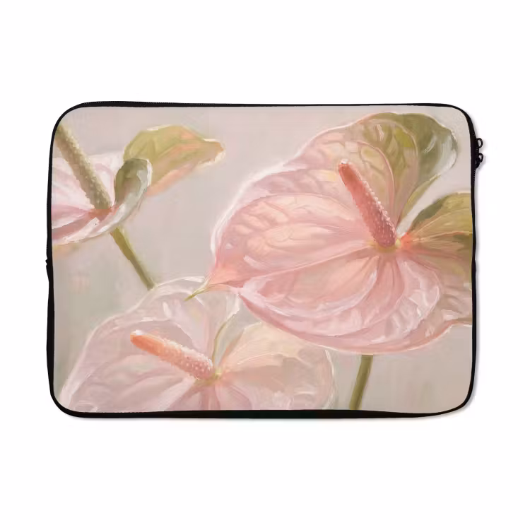 Laptophoes - Bloemen - Pastel - Abstract - Natuur - Groen — 5