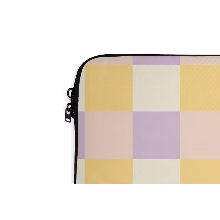 Laptophoes - Cheers Chica - Ruitjes - Lila - Geel — 6