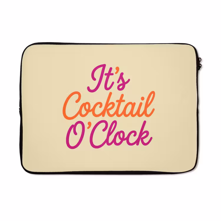 Laptophoes - Cocktail O'Clock - Geel - Retro — 5