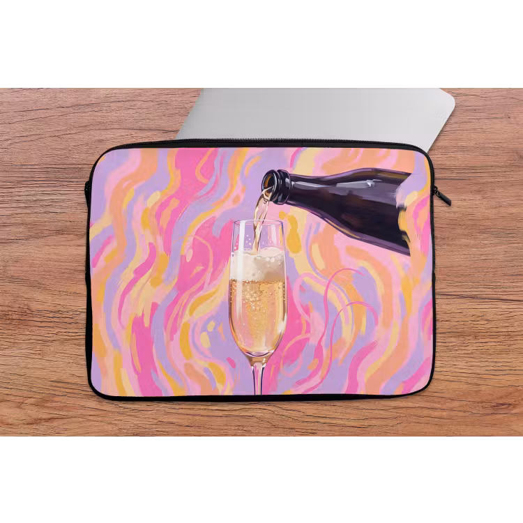 Laptophoes - Drank - Inschenken - Feest - Abstract - Roze — 2