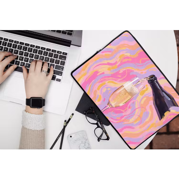 Laptophoes - Drank - Inschenken - Feest - Abstract - Roze — 3