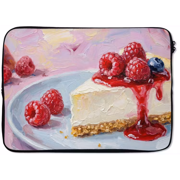 Laptophoes - Eten - Cheesecake - Bessen - Abstract - Roze — 1