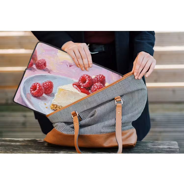 Laptophoes - Eten - Cheesecake - Bessen - Abstract - Roze — 4