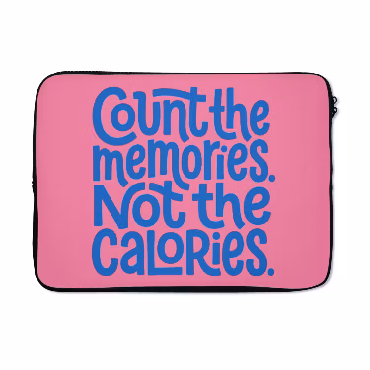 Laptophoes - Memories - Roze - Blauw - Quote — 5