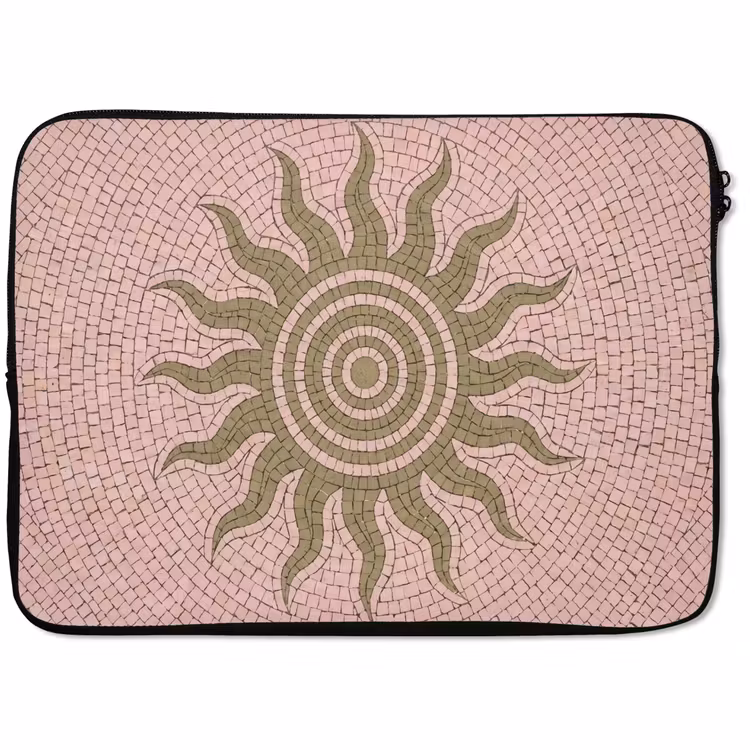 Laptophoes - Mozaïek - Zon - Patroon - Klassiek - Roze — 1