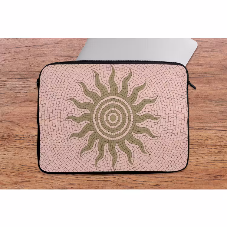 Laptophoes - Mozaïek - Zon - Patroon - Klassiek - Roze — 2