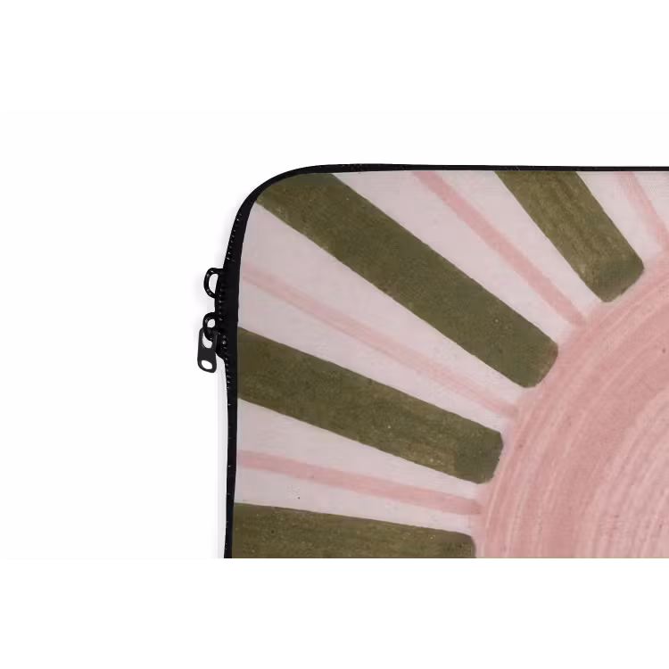 Laptophoes - Patroon - Cirkel - Stralen - Abstract - Roze — 6