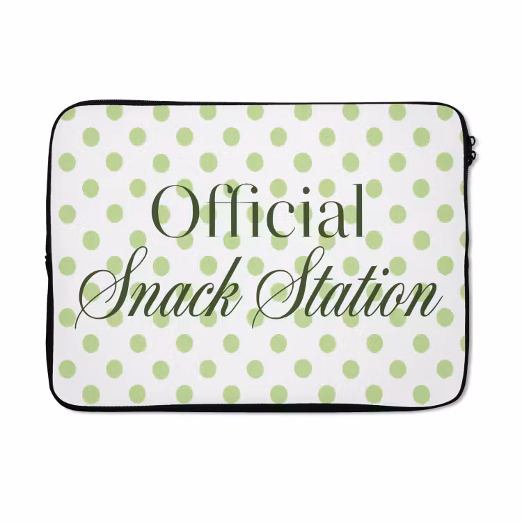 Laptophoes - Snack Station - Groen - Stippen — 5