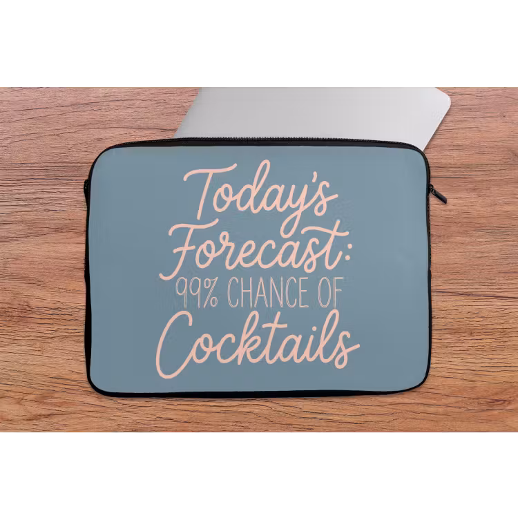 Laptophoes - Today's Forecast - Cocktails - Blauw — 2