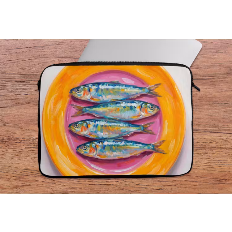 Laptophoes - Vis - Vier - Eten - Modern - Kleurrijk — 2