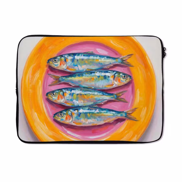 Laptophoes - Vis - Vier - Eten - Modern - Kleurrijk — 5