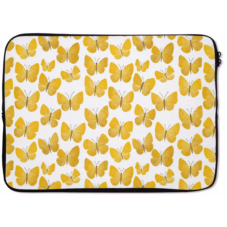 Laptophoes - Vlinders - Botanisch - Illustratie - Geel - Wit — 1