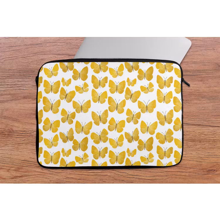 Laptophoes - Vlinders - Botanisch - Illustratie - Geel - Wit — 2