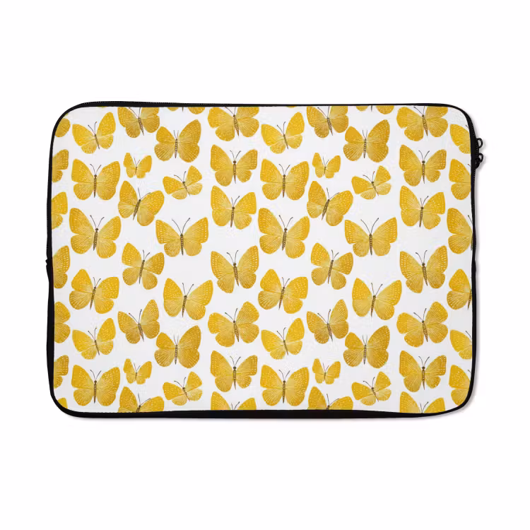 Laptophoes - Vlinders - Botanisch - Illustratie - Geel - Wit — 5