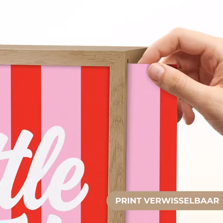 Lightbox - Wandlamp - A Little Break - Strepen - Rood - Roze — 5