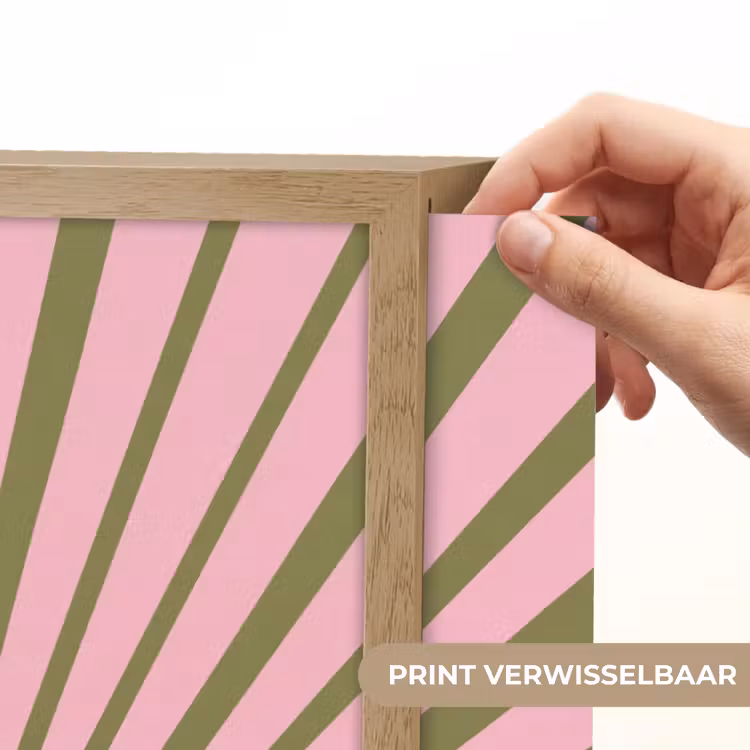 Lightbox - Wandlamp - Abstract - Stralen - Grafisch - Roze - Groen — 5