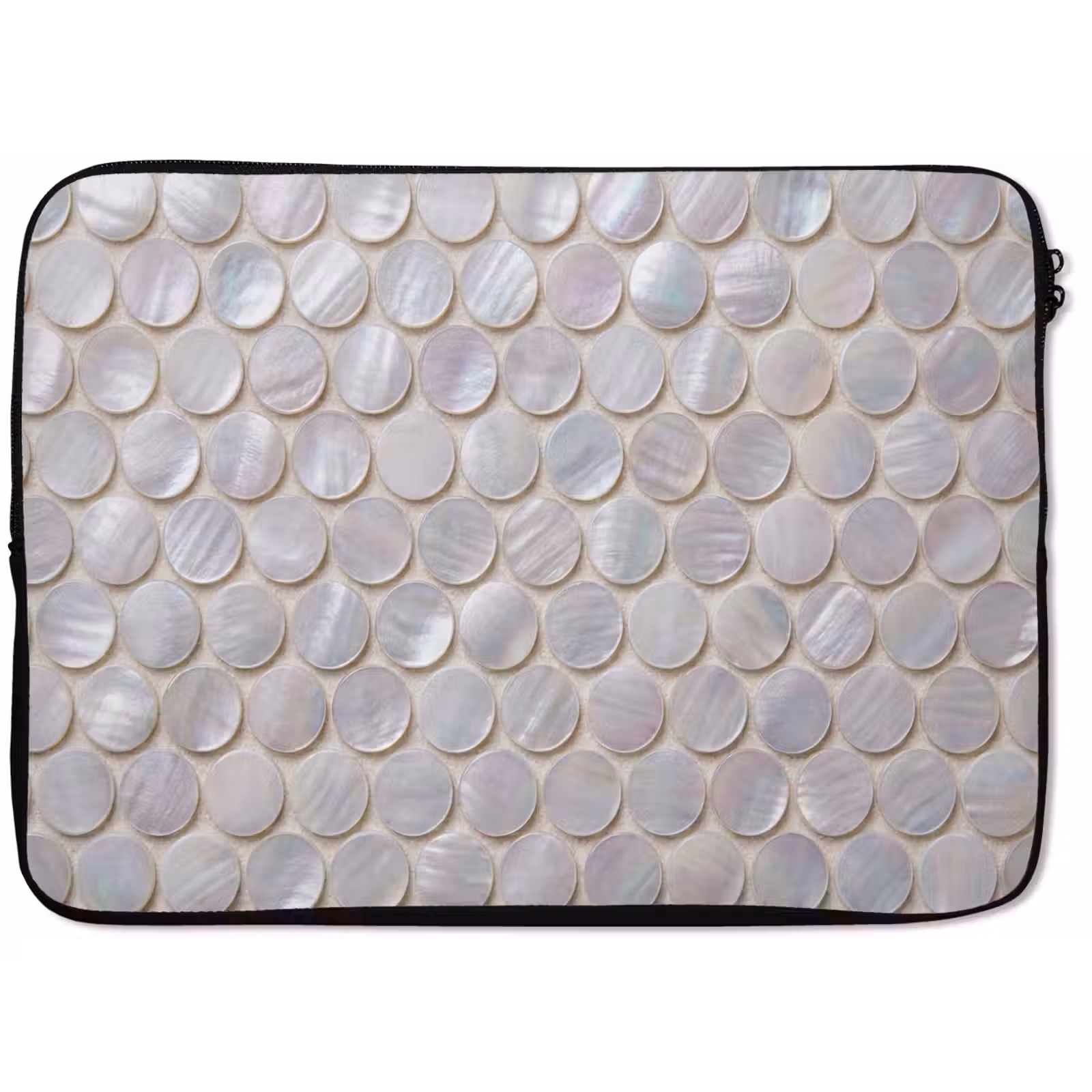 Laptophoes - Patroon - Cirkels - Abstract - Modern - Wit — 1