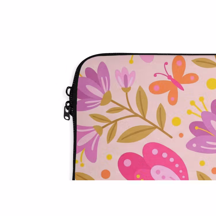 Laptophoes - Bloemen - Patroon - Natuur - Abstract - Roze — 6