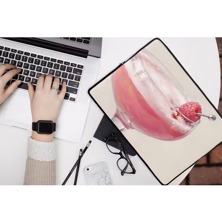 Laptophoes - Cocktail - Framboos - Drank - Modern - Roze — 3