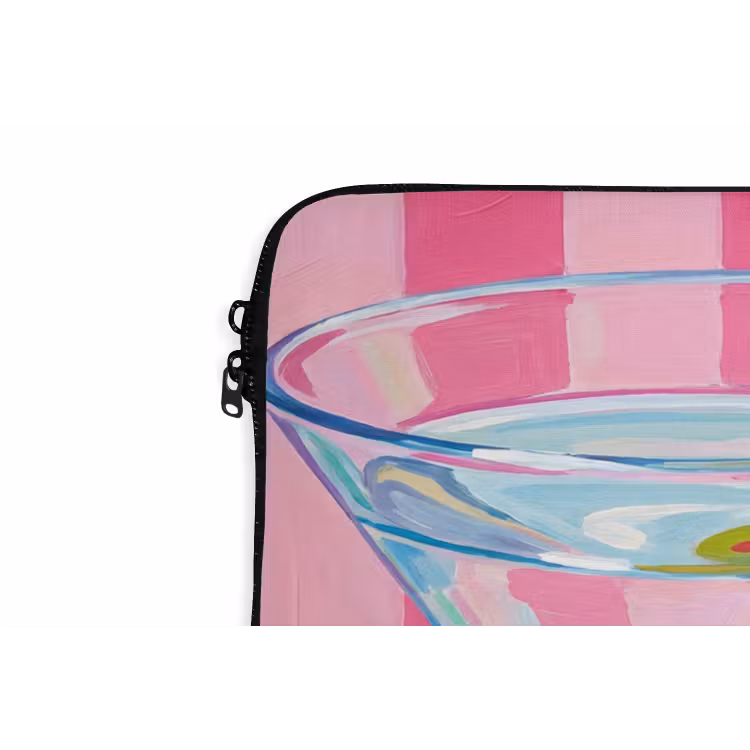 Laptophoes - Cocktail - Olijven - Kunst - Modern - Roze — 6