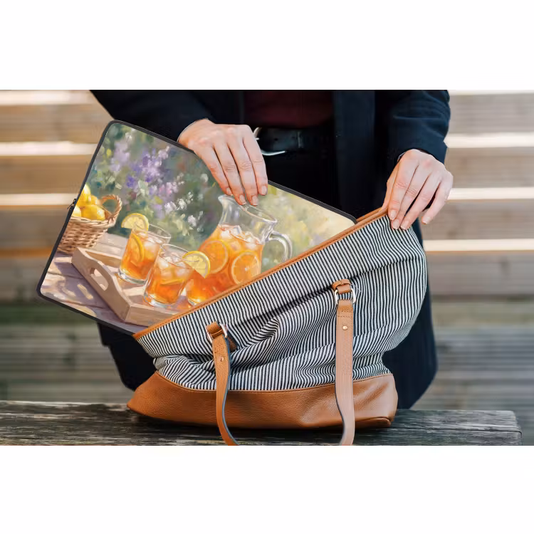 Laptophoes - Drank - Citroen - Zomer - Tuin - Geel — 4