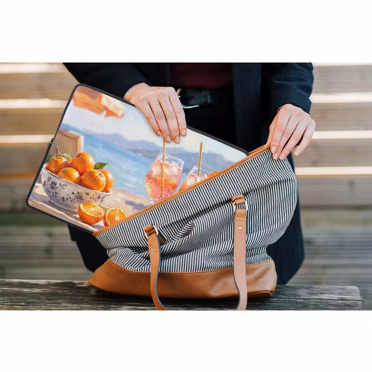 Laptophoes - Drank - Glazen - Strand - Zomer - Oranje — 4
