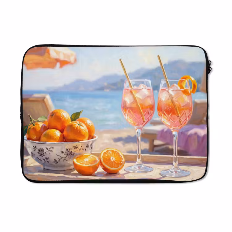 Laptophoes - Drank - Glazen - Strand - Zomer - Oranje — 5