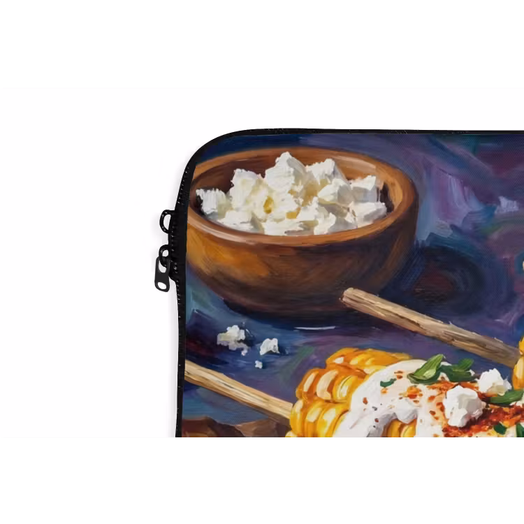 Laptophoes - Eten - Maïs - Saus - Geschilderd - Geel — 6