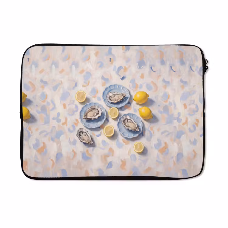 Laptophoes - Eten - Oesters - Citroenen - Modern - Geel — 5