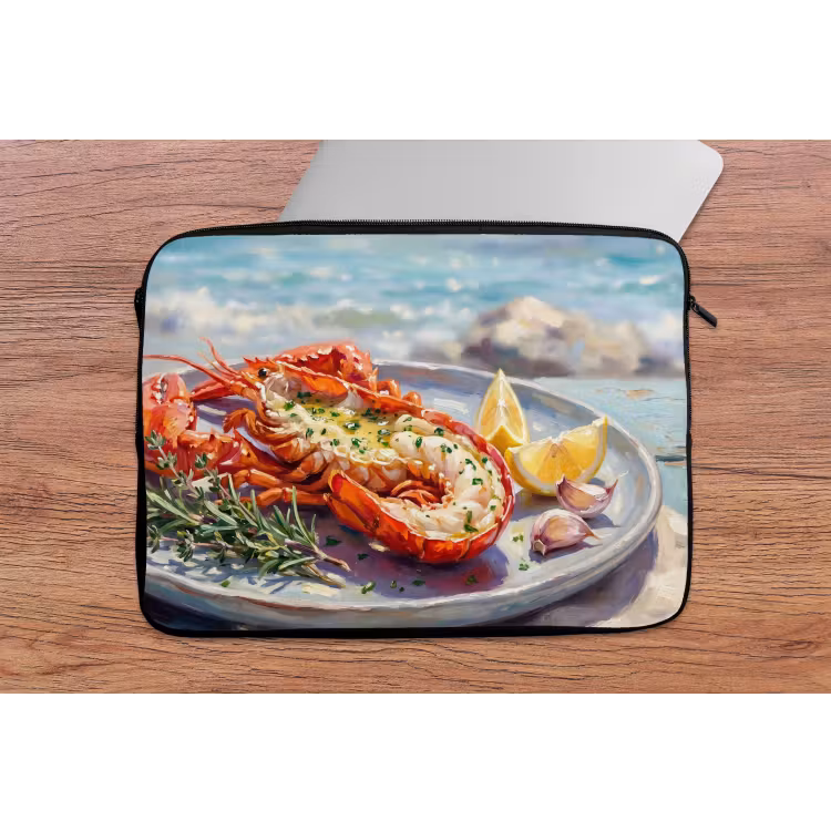Laptophoes - Eten - Zee - Kust - Modern - Blauw — 2