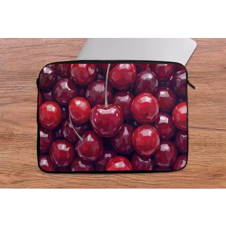 Laptophoes - Fruit - Kersen - Eten - Modern - Rood — 2