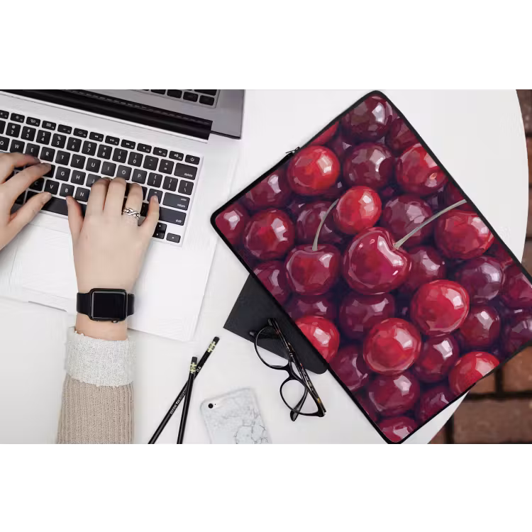 Laptophoes - Fruit - Kersen - Eten - Modern - Rood — 3