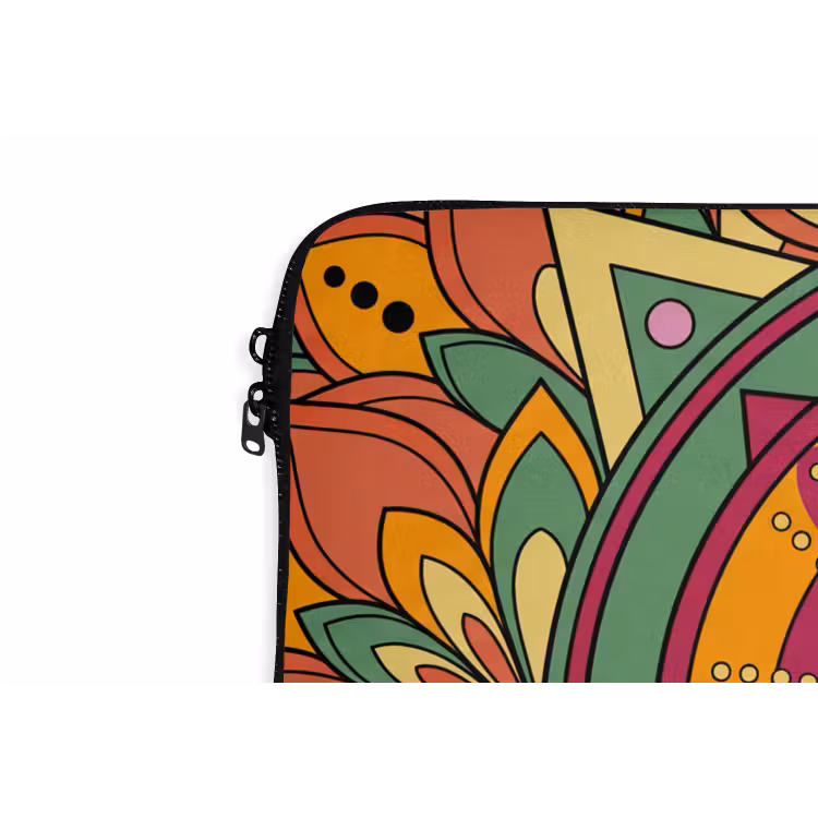 Laptophoes - Mandala - Bloemen - Abstract - Kleurrijk — 6