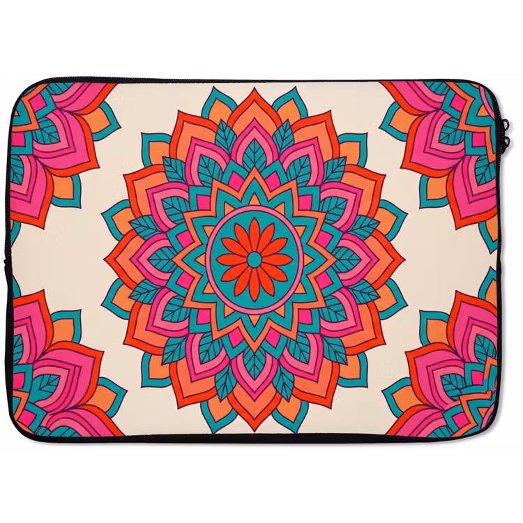 Laptophoes - Mandala - Patroon - Abstract - Kleurrijk - Modern — 1