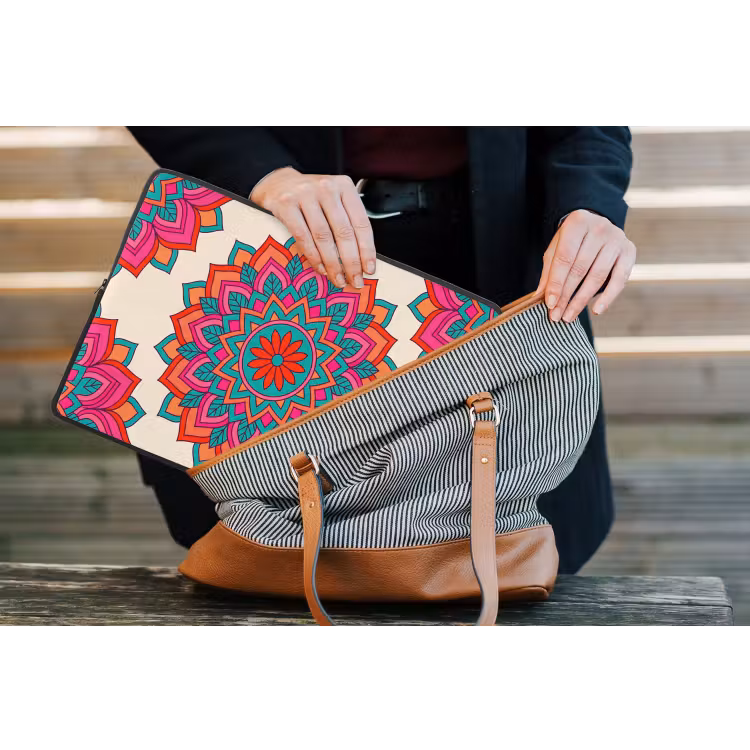 Laptophoes - Mandala - Patroon - Abstract - Kleurrijk - Modern — 4