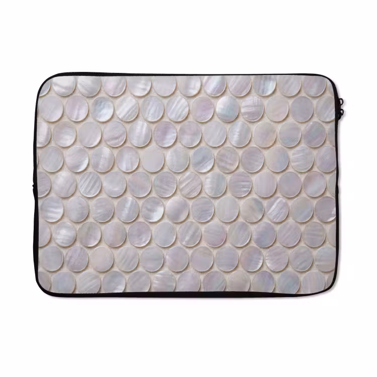 Laptophoes - Patroon - Cirkels - Abstract - Modern - Wit — 5