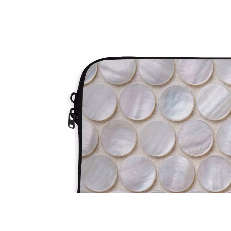 Laptophoes - Patroon - Cirkels - Abstract - Modern - Wit — 6