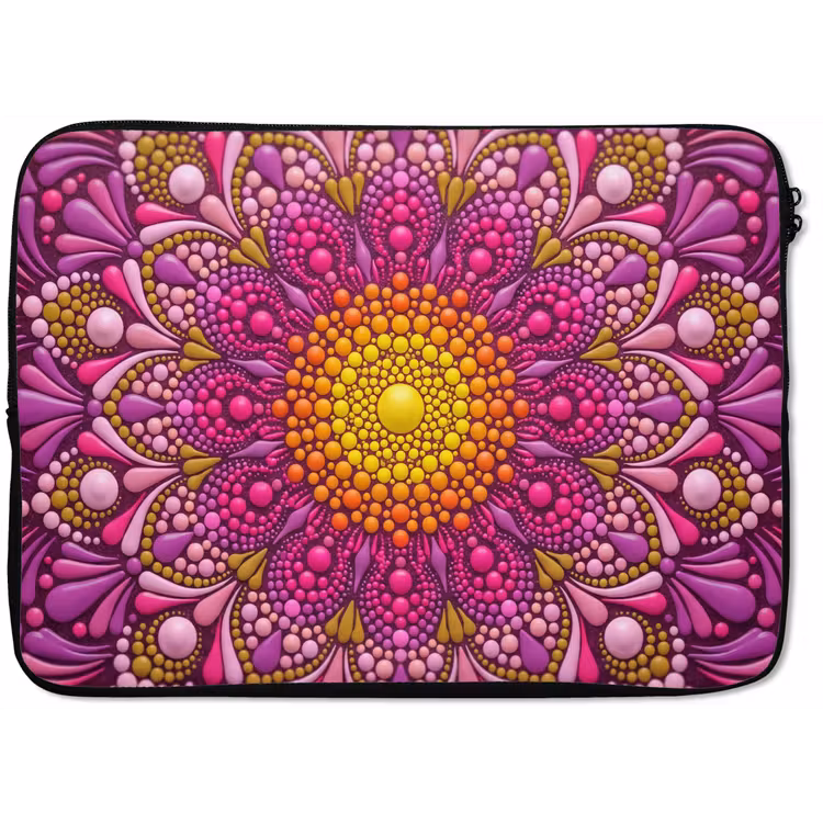 Laptophoes - Patroon - Stippen - Abstract - Kleurrijk — 1