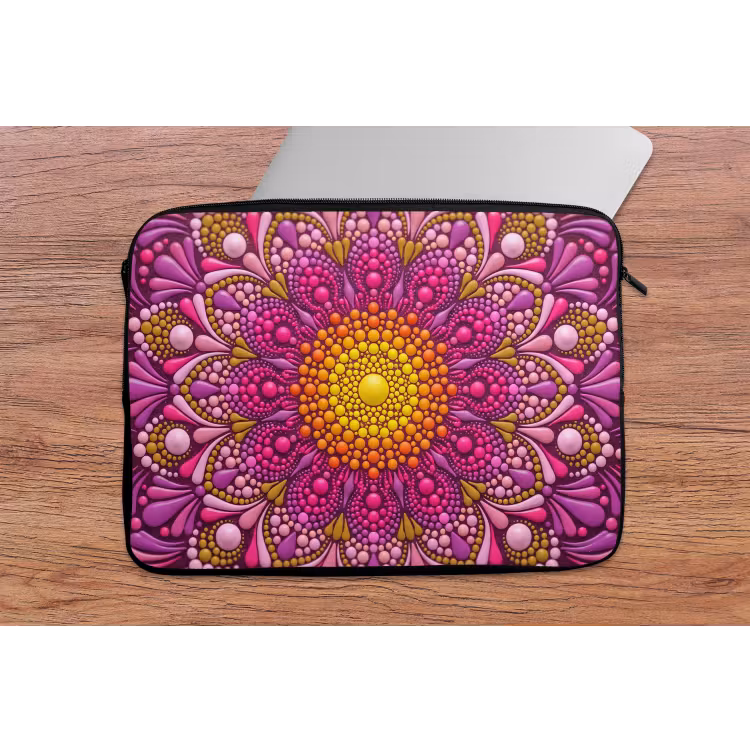 Laptophoes - Patroon - Stippen - Abstract - Kleurrijk — 2