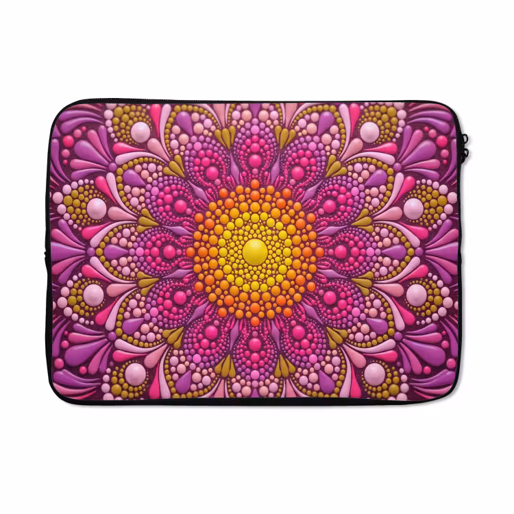 Laptophoes - Patroon - Stippen - Abstract - Kleurrijk — 5