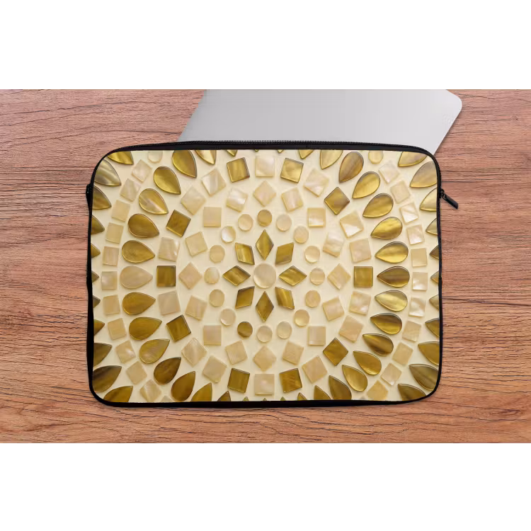 Laptophoes - Patroon - Vormen - Mozaïek - Abstract - Goud — 2