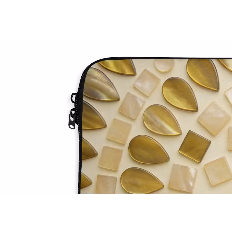 Laptophoes - Patroon - Vormen - Mozaïek - Abstract - Goud — 6