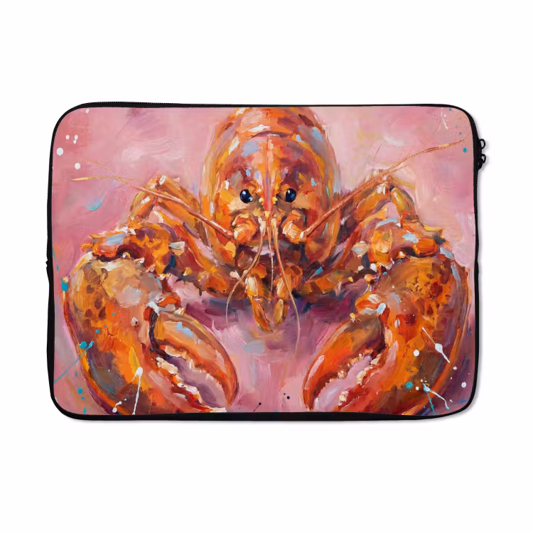 Laptophoes - Zeeleven - Kreeft - Spatters - Abstract - Roze — 5
