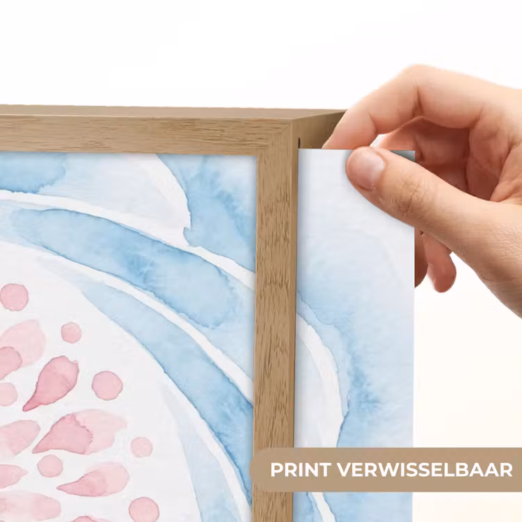 Lightbox - Wandlamp - Abstract - Bloemvorm - Aquarel - Roze - Blauw — 5