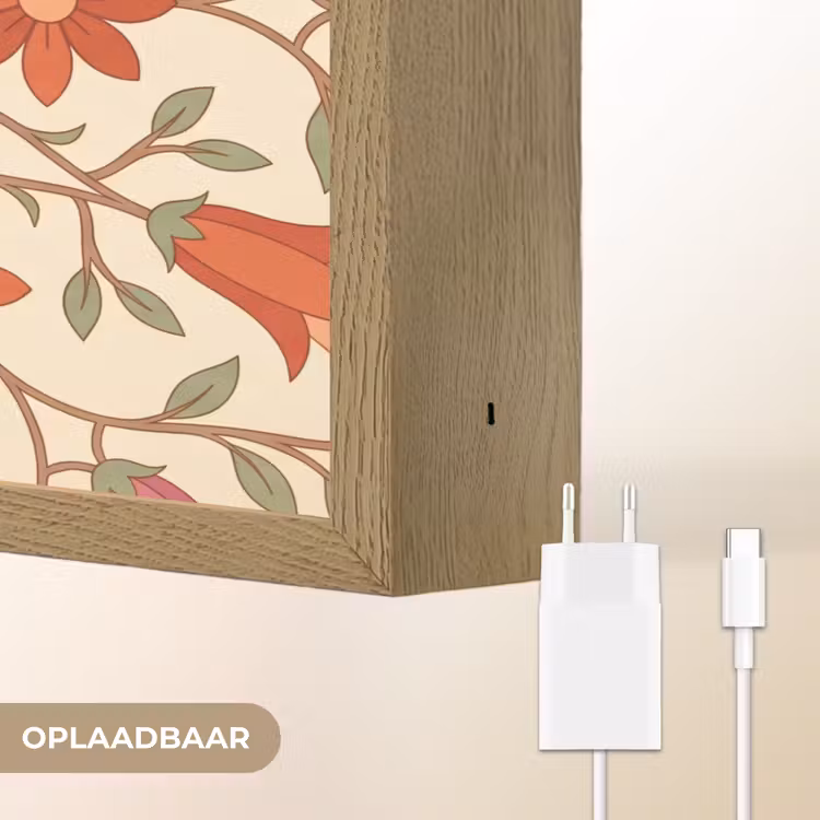 Lightbox - Wandlamp - Bloemen - Mandala - Decoratief - Rood — 7