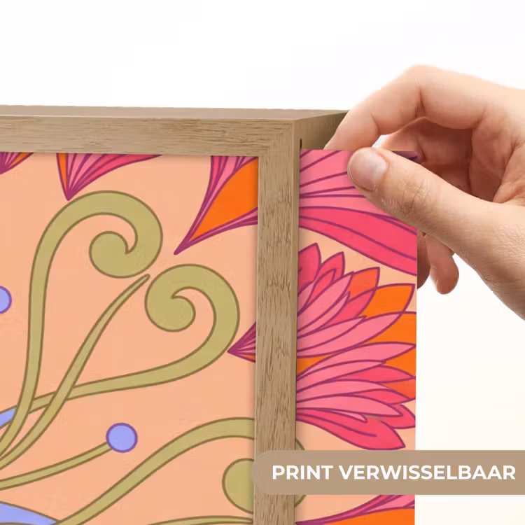 Lightbox - Wandlamp - Bloemen - Patroon - Abstract - Roze - Decoratief — 5