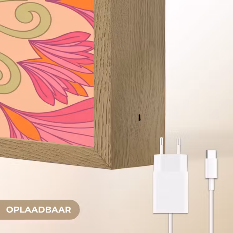 Lightbox - Wandlamp - Bloemen - Patroon - Abstract - Roze - Decoratief — 7