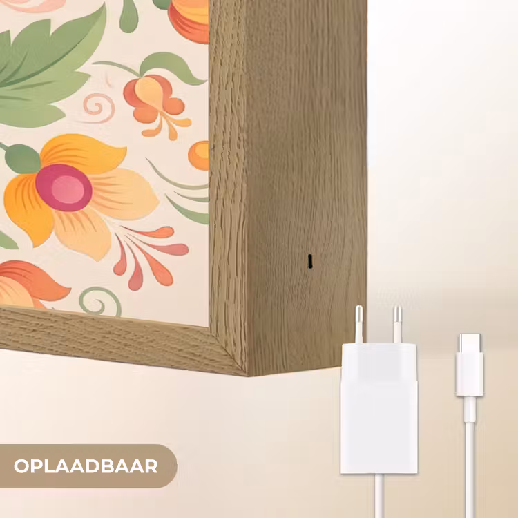 Lightbox - Wandlamp - Bloemen - Patroon - Decoratief - Oranje — 7